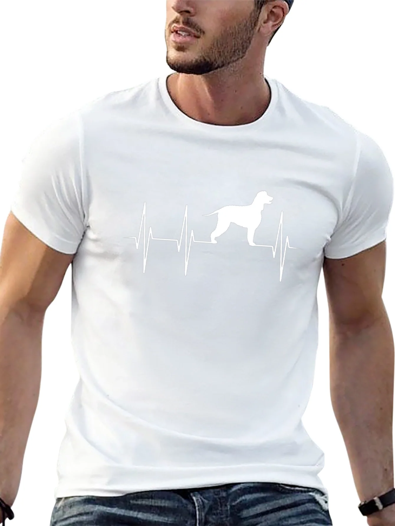 Dog Heartbeat T-Shirt - Black
