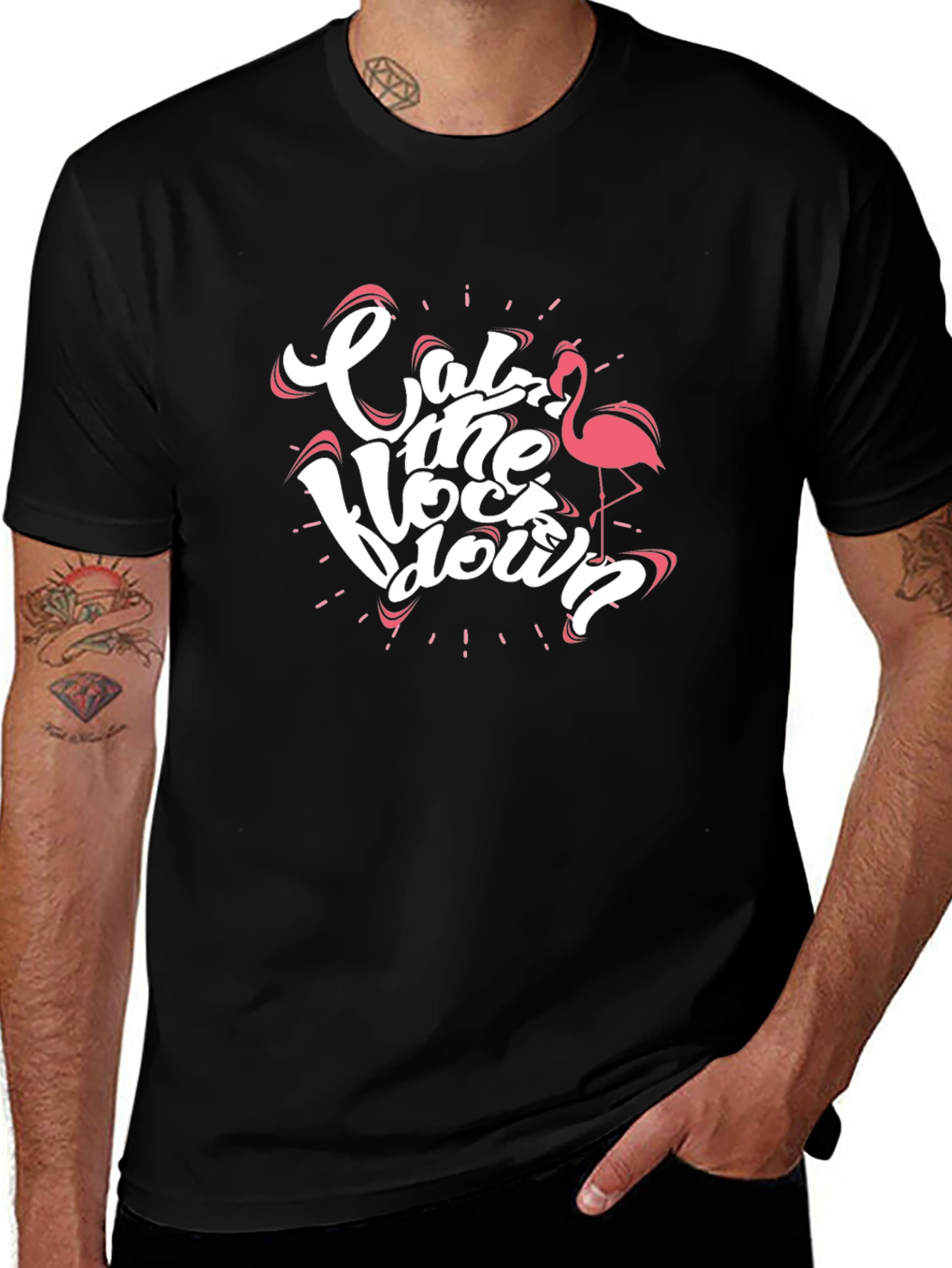 Eat the Lockdown Flamingo Graphic T-Shirt