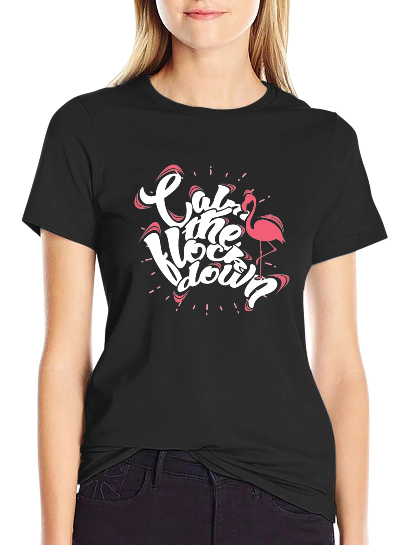Eat the Lockdown Flamingo Graphic T-Shirt