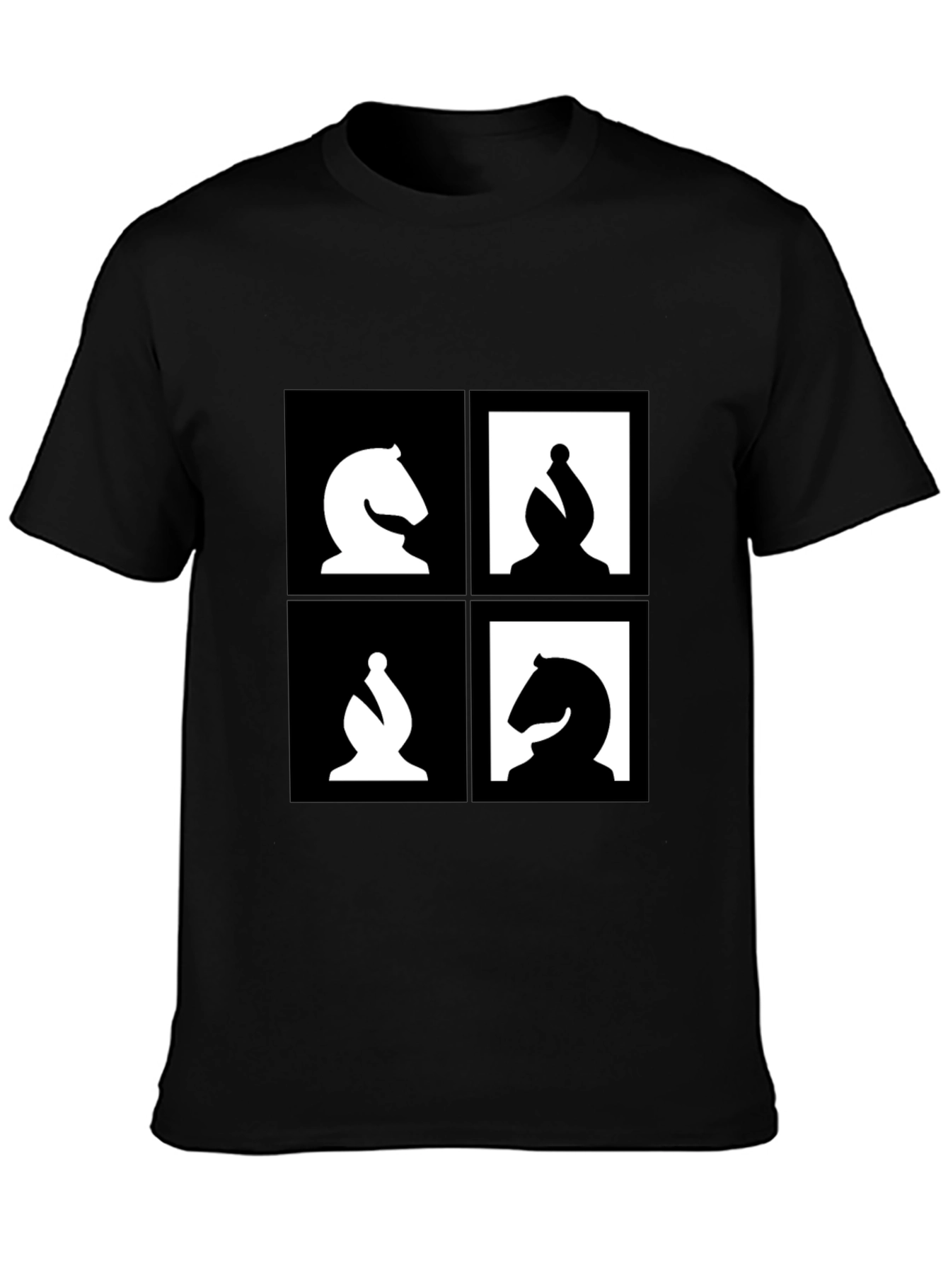 Chess Piece Graphic Tee - Black