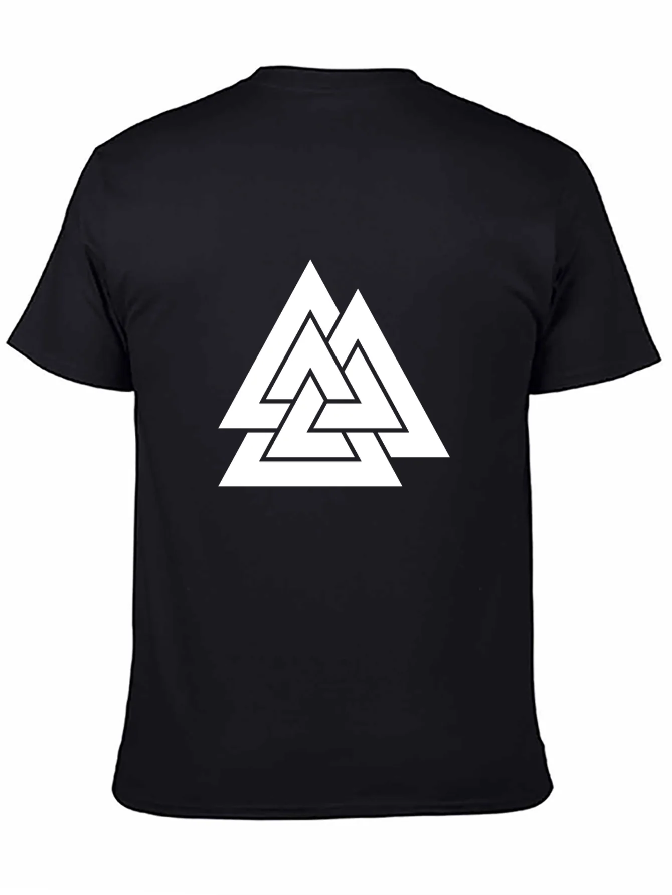 Black T-Shirt with Valknut Symbol