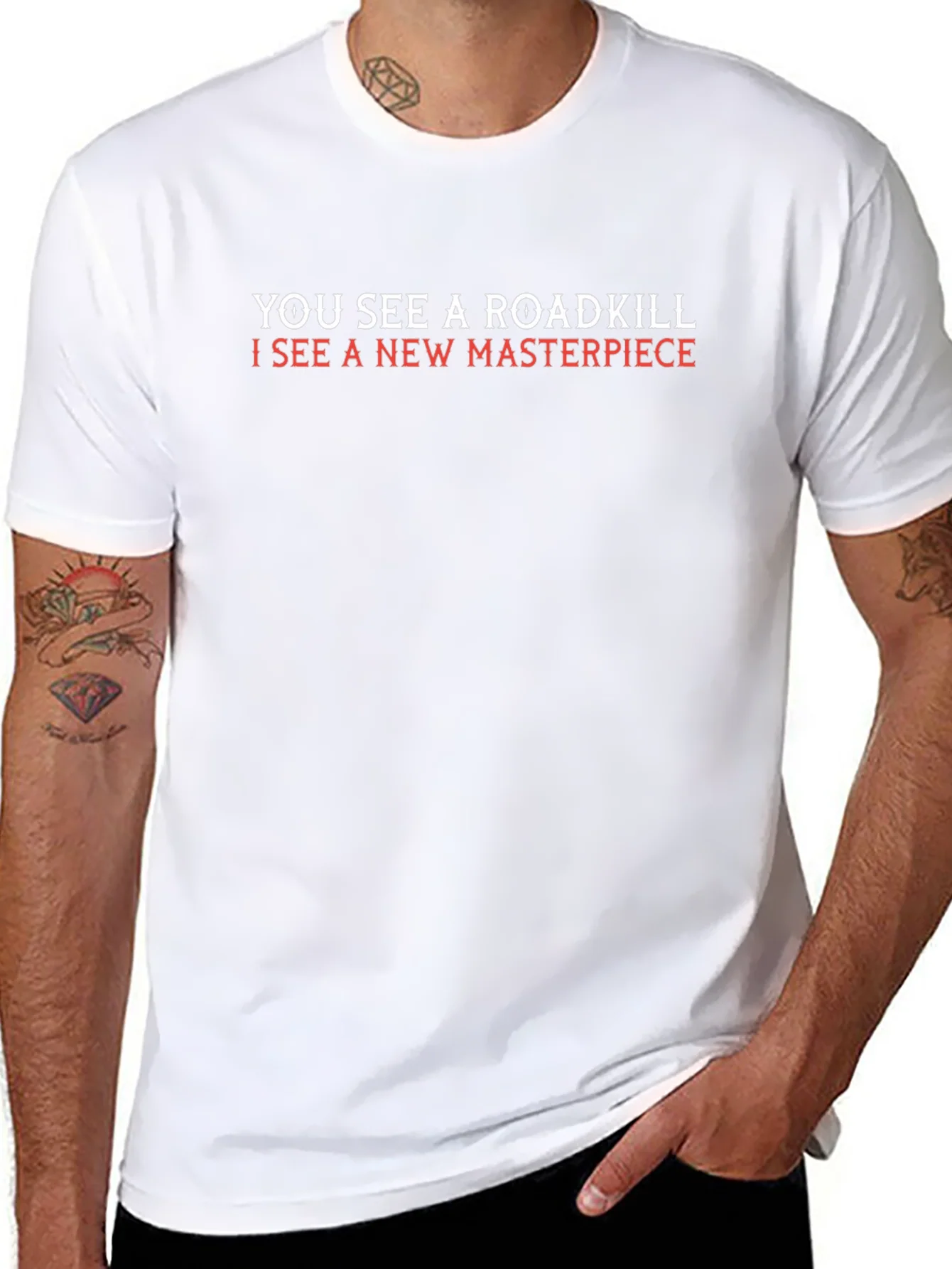Roadkill Masterpiece Graphic Tee - Quirky Art T-Shirt