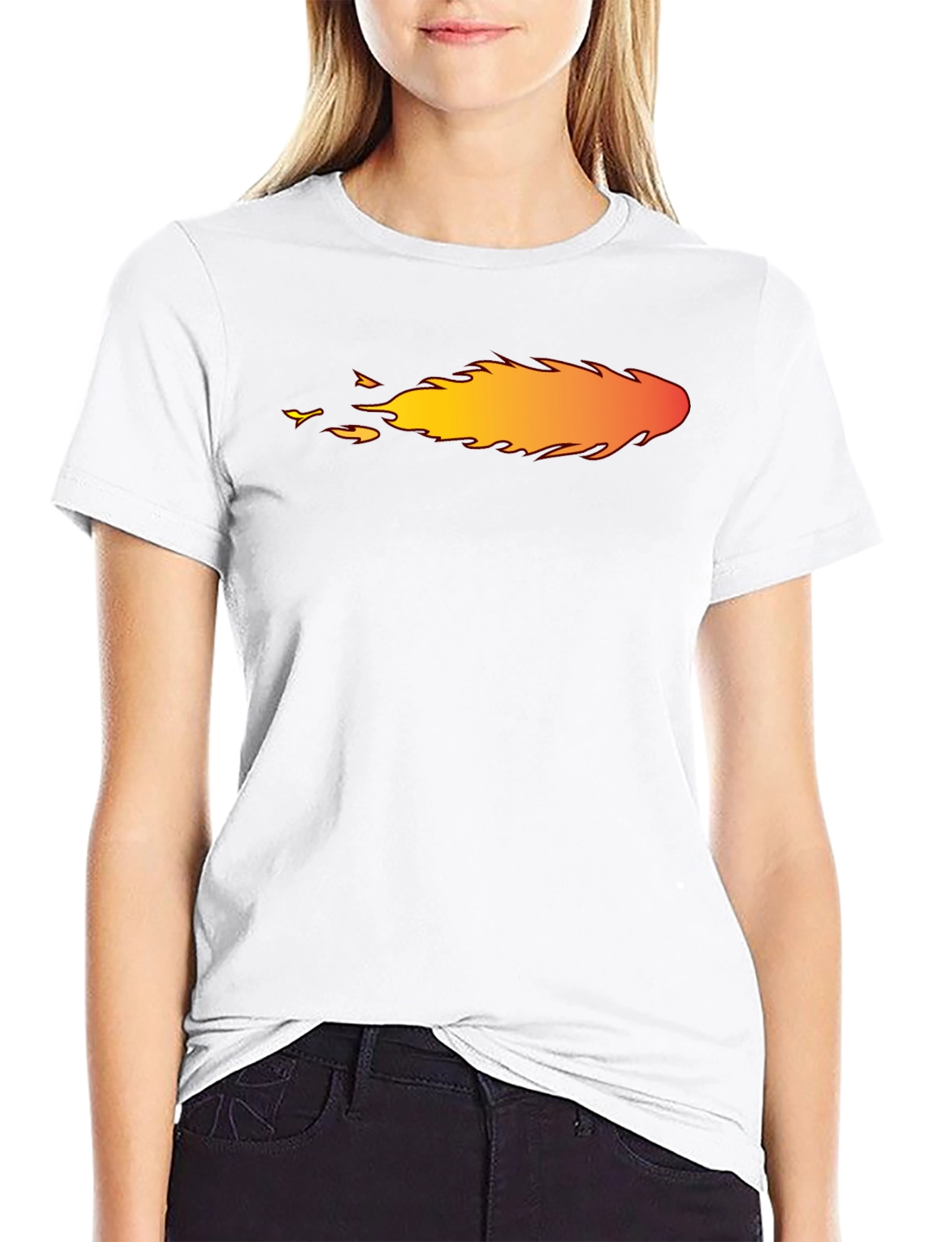 Fiery Comet Graphic T-Shirt - Bold Black Tee