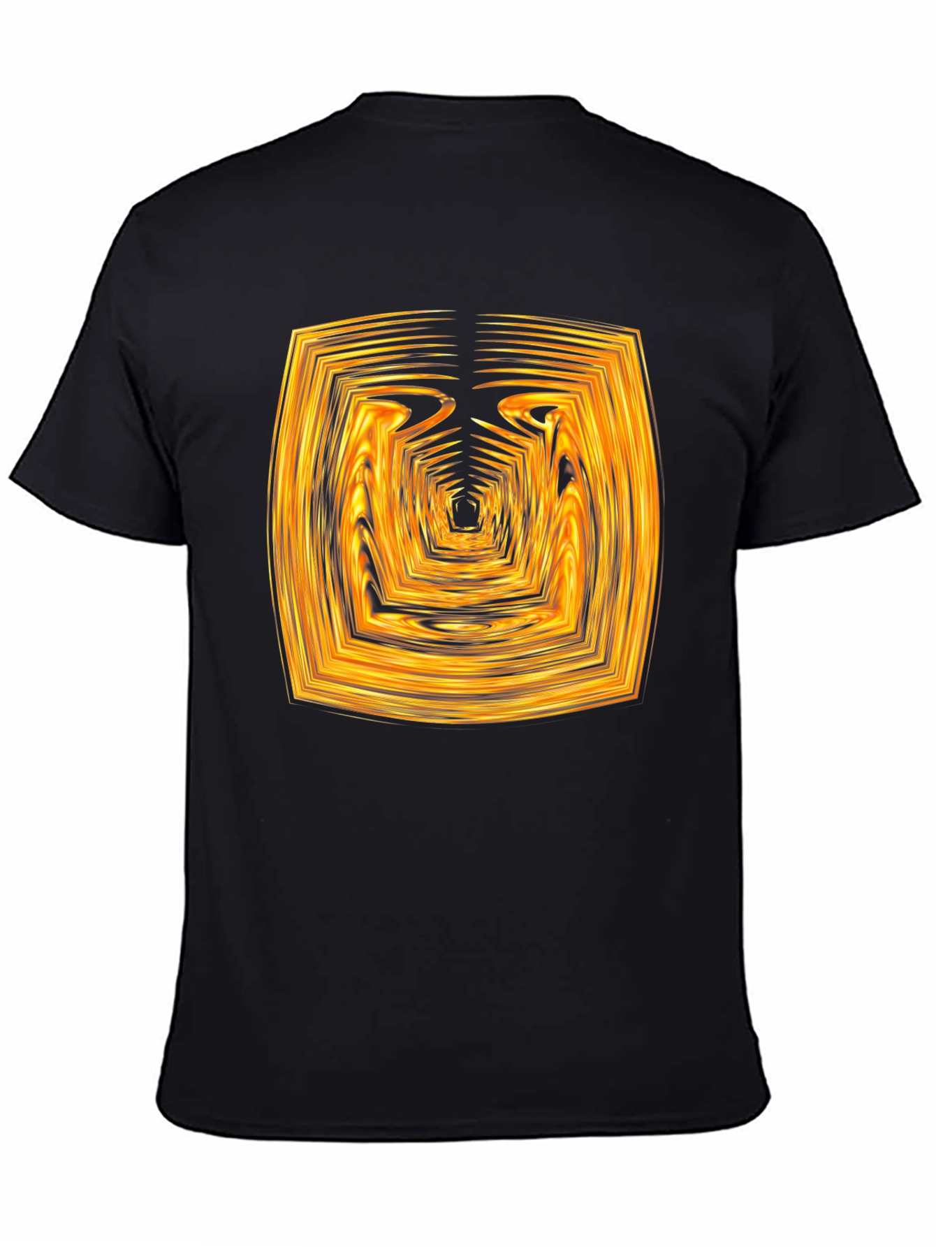 Fiery Tunnel Graphic Black T-Shirt