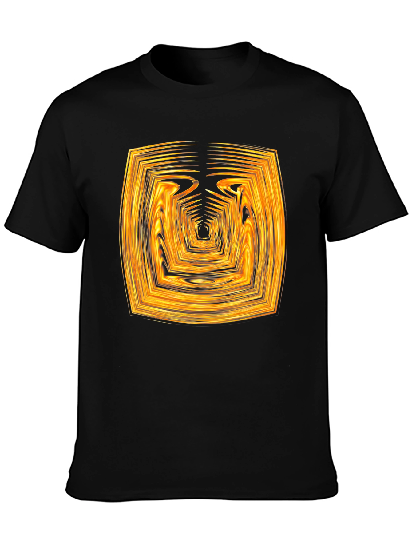 Fiery Tunnel Graphic Black T-Shirt