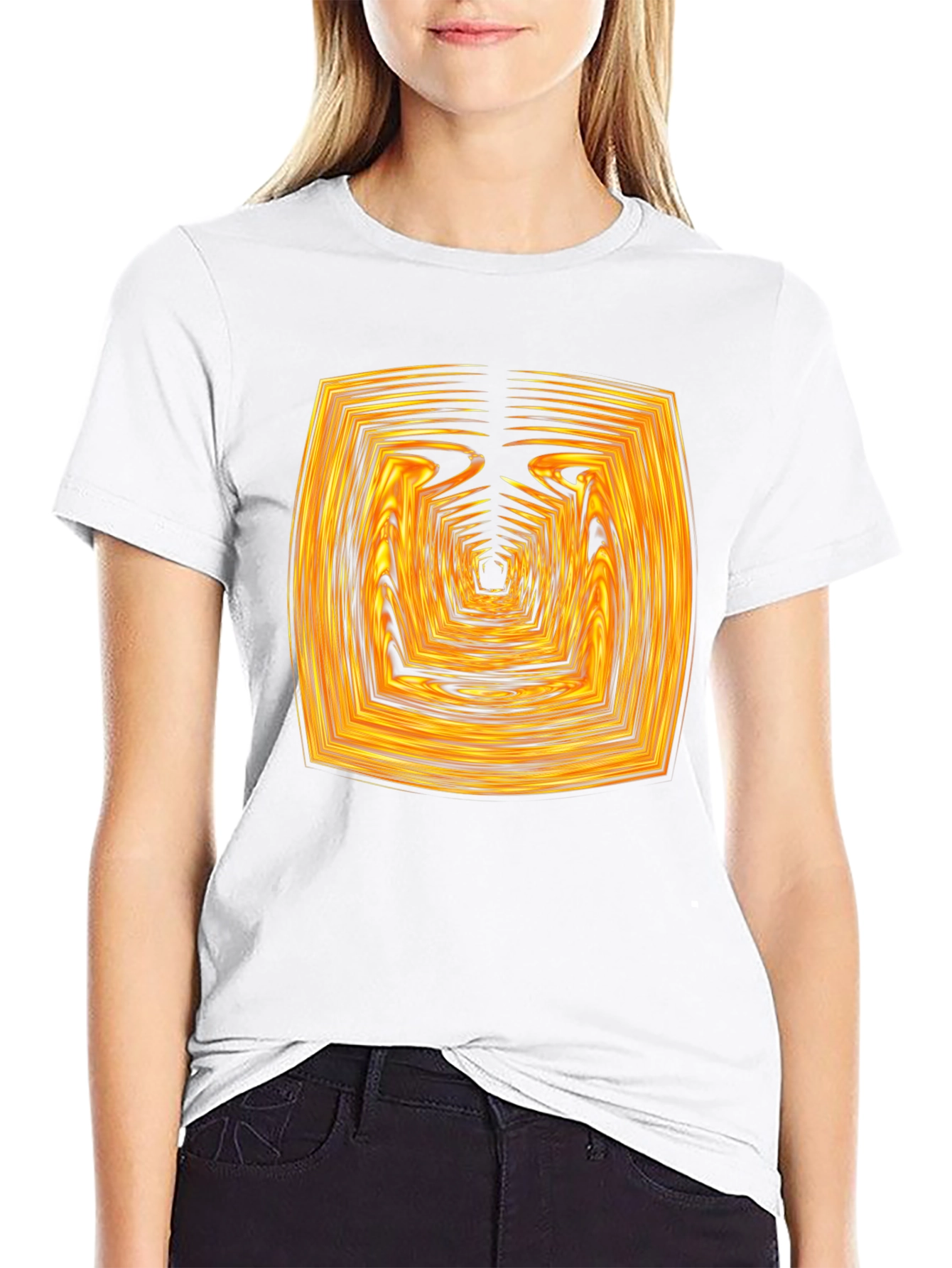 Fiery Tunnel Graphic Black T-Shirt
