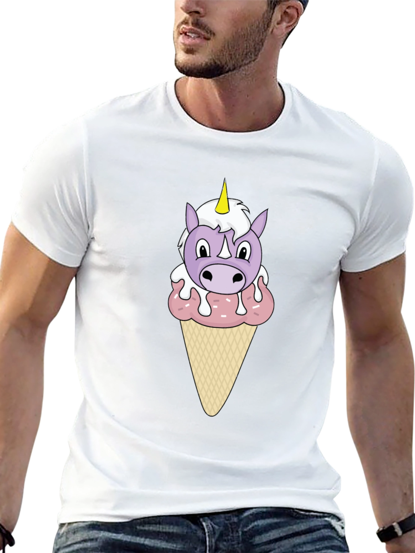 Unicorn Ice Cream Graphic T-Shirt