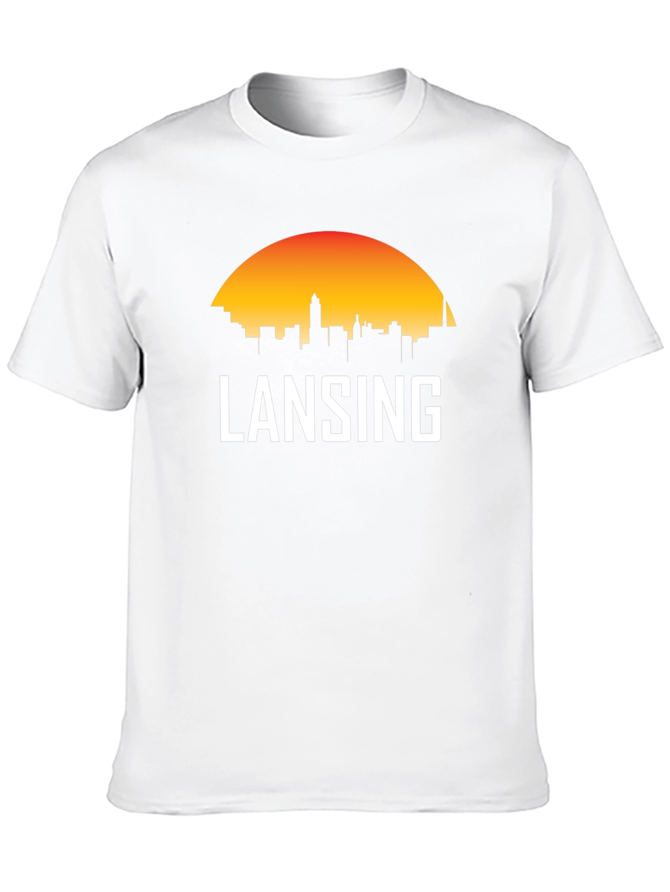 Lansing Skyline Graphic Tee - Michigan City Pride