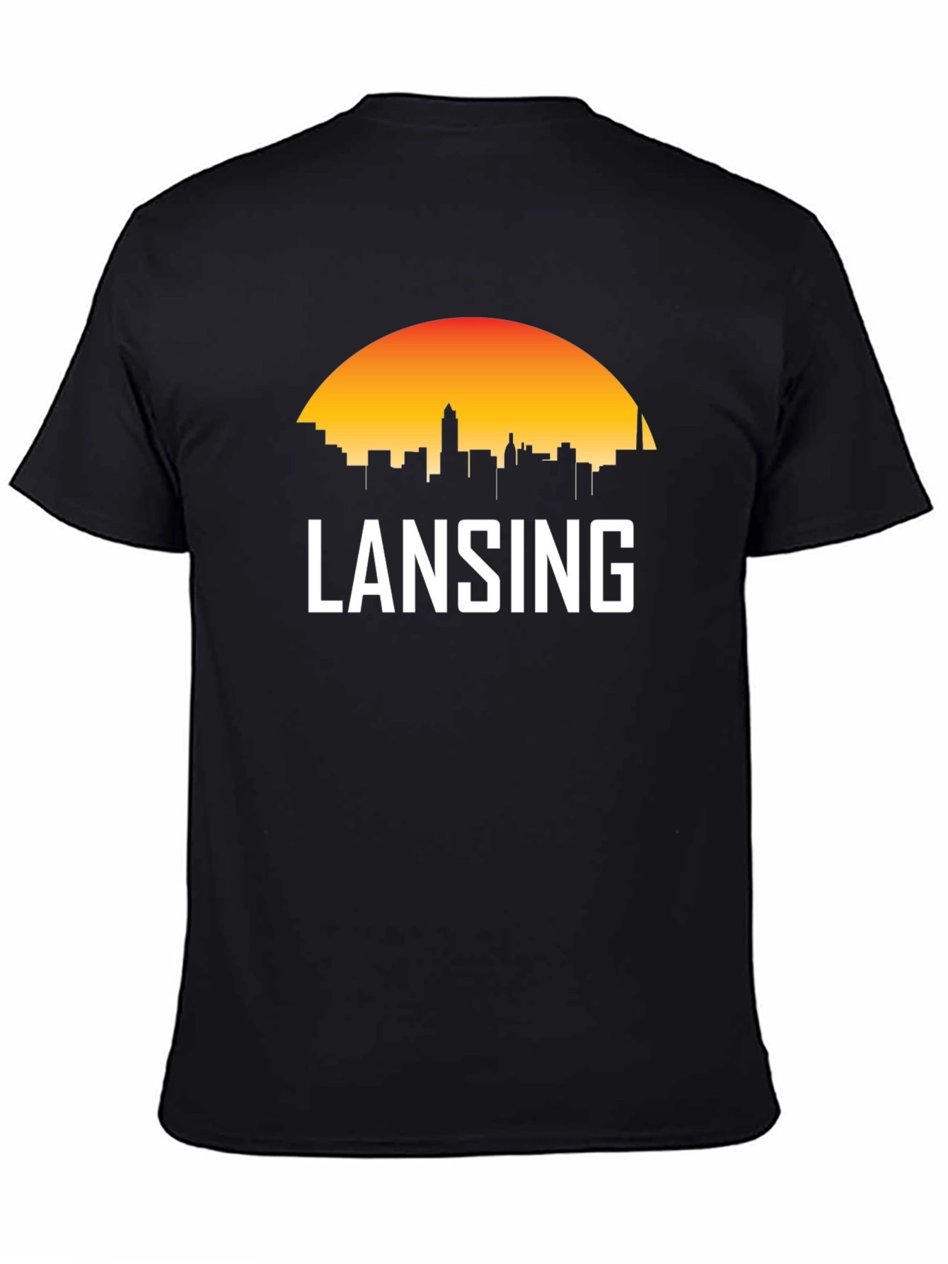 Lansing Skyline Graphic Tee - Michigan City Pride