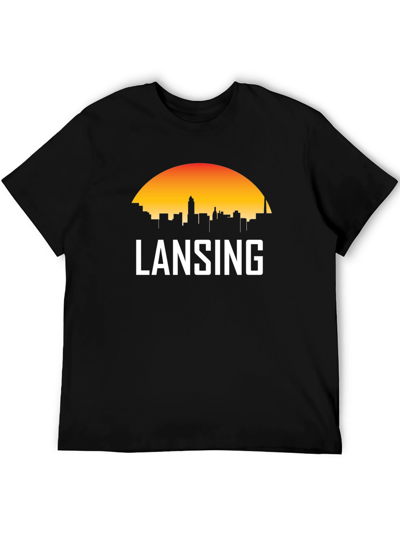 Lansing Skyline Graphic Tee - Michigan City Pride
