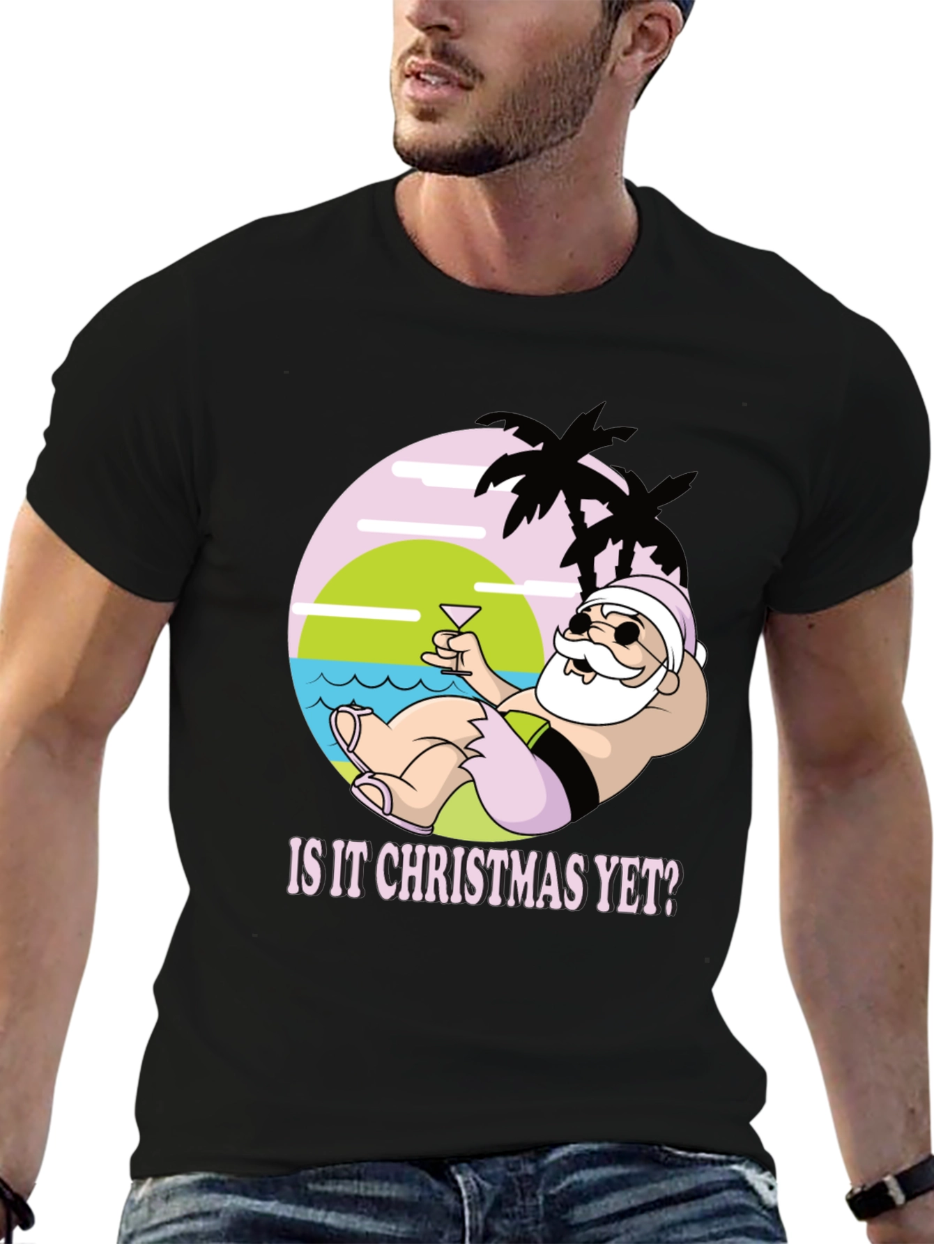 Tropical Santa Christmas T-Shirt