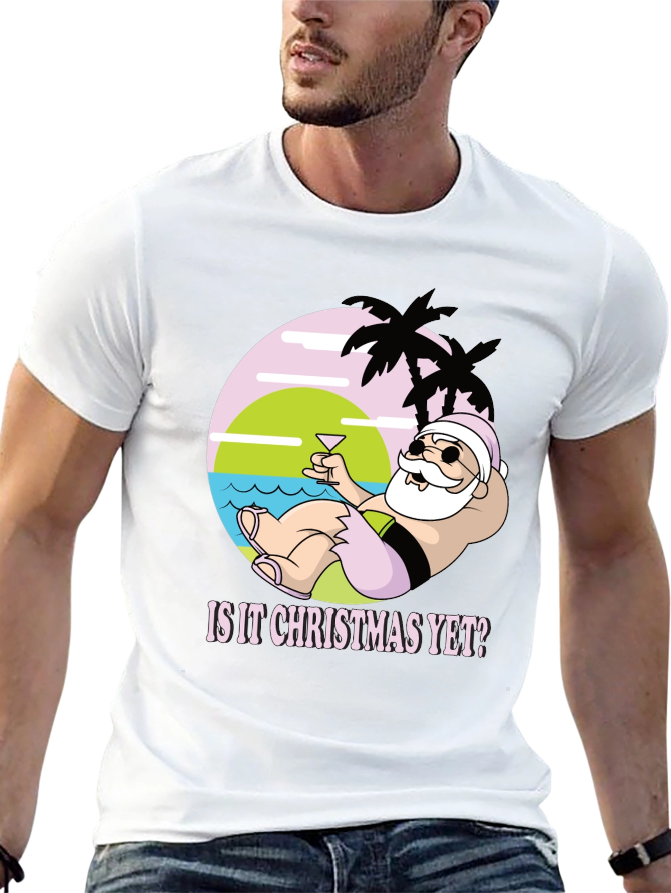 Tropical Santa Christmas T-Shirt