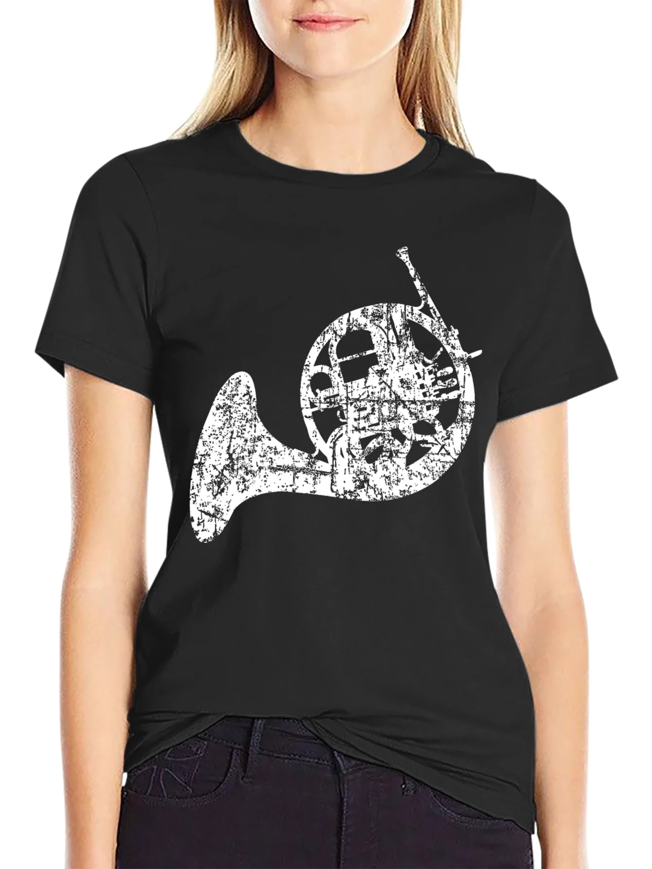 French Horn Graphic T-Shirt - Music Lover Tee