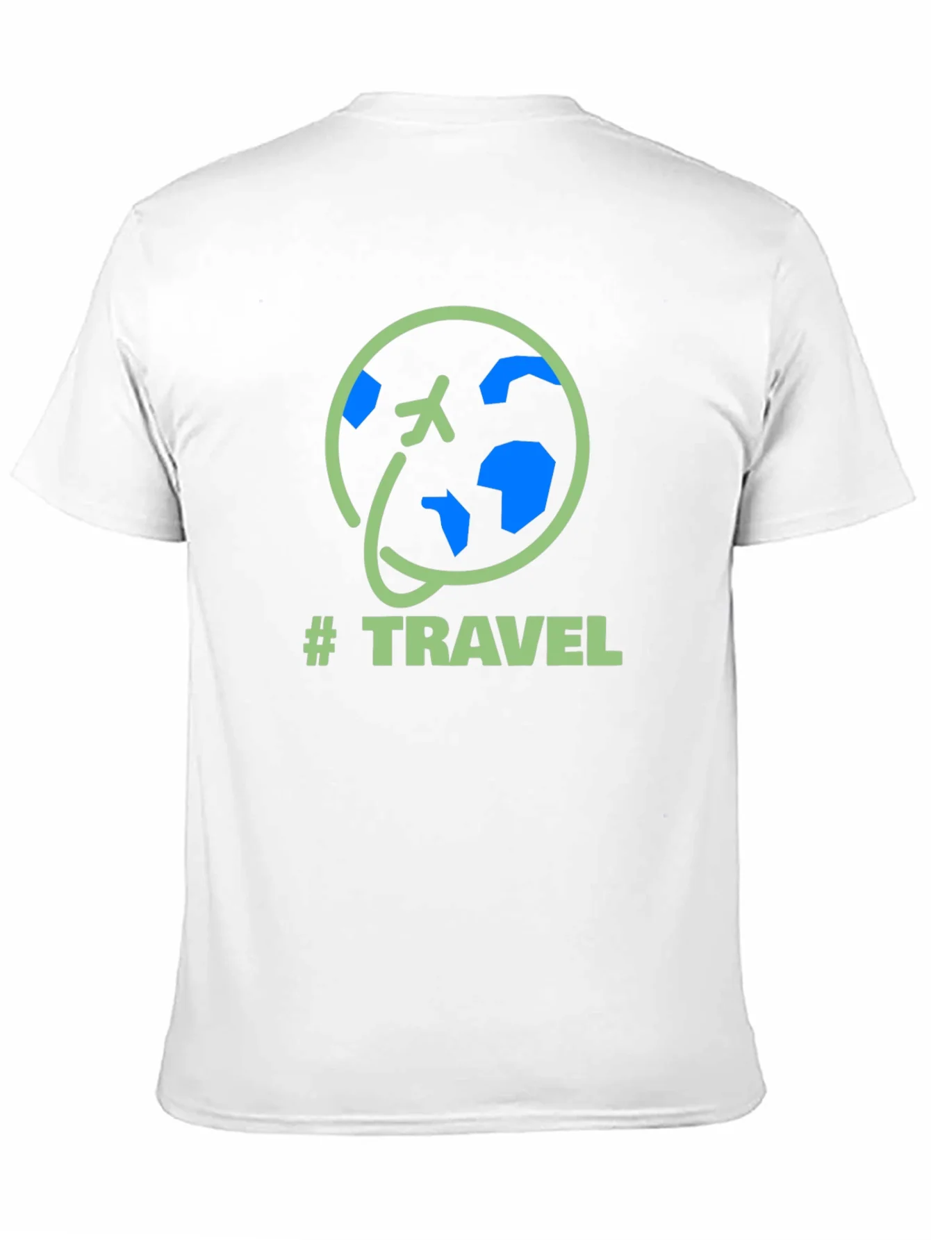 Travel Globe Graphic Tee - Black Cotton T-Shirt