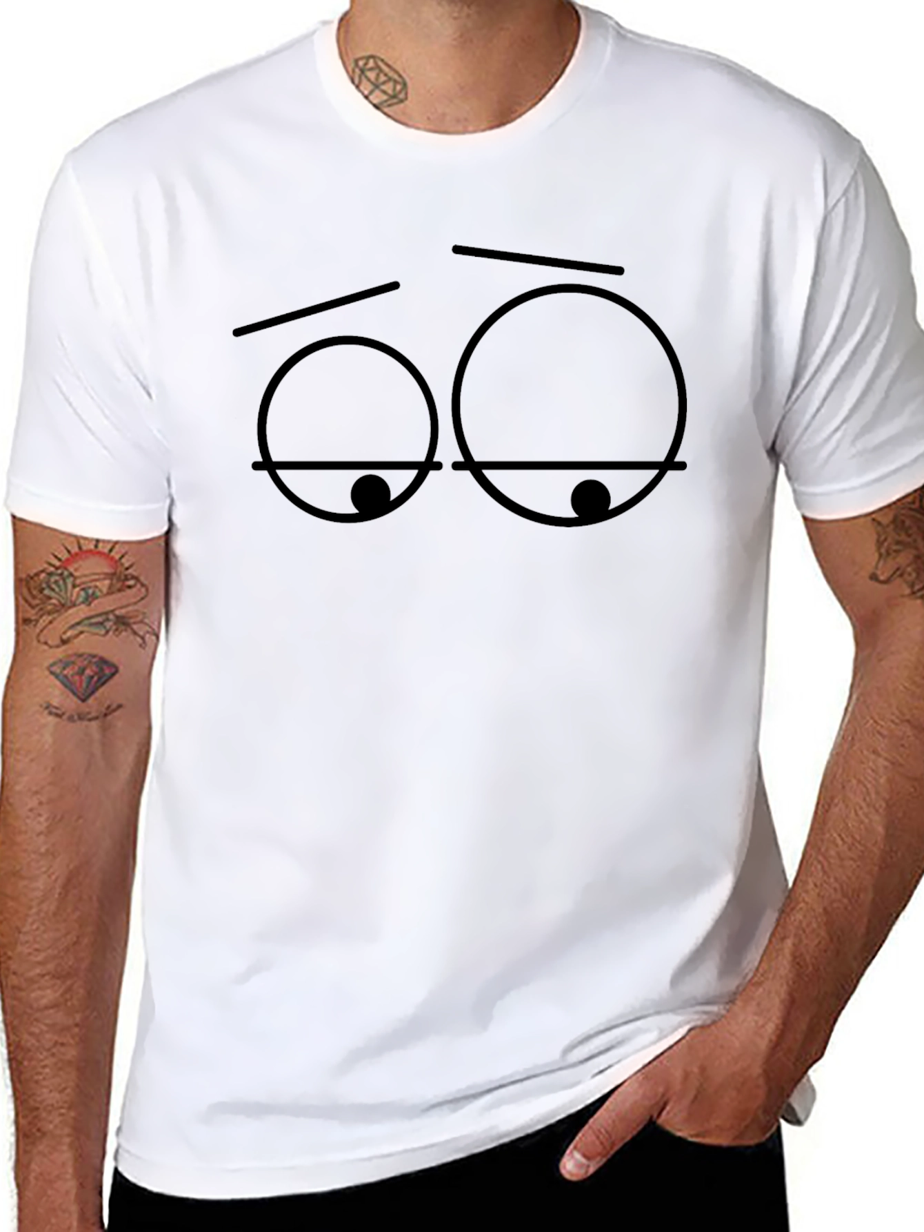 Expressionless Graphic Tee - Relaxed Fit Black T-Shirt