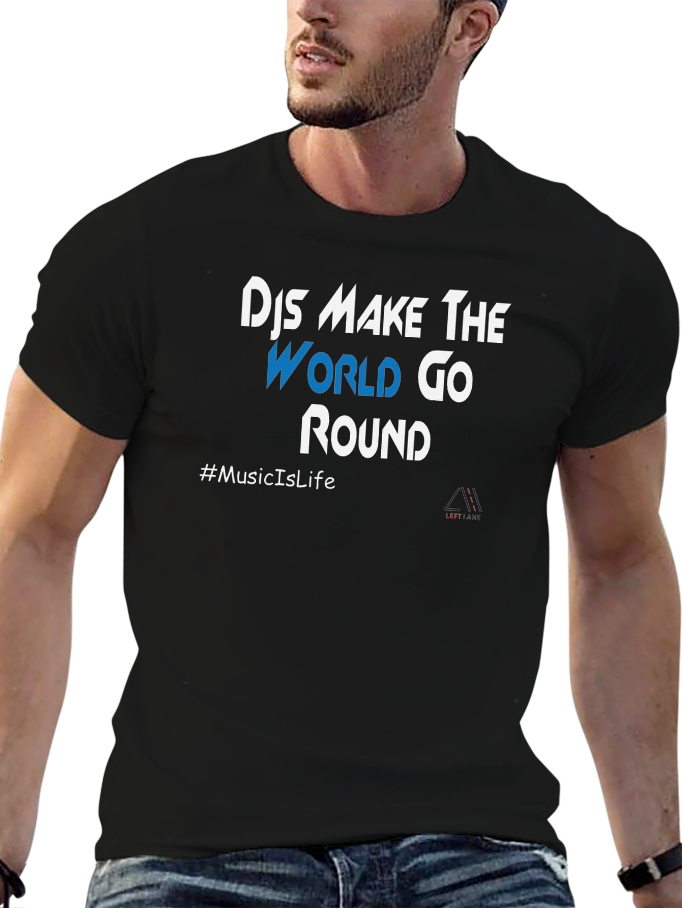 DJs Make The World Go Round Black T-Shirt