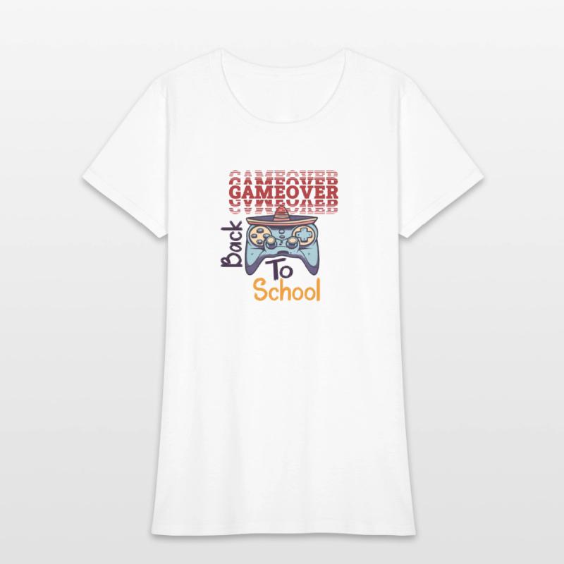 game over back to school funny design