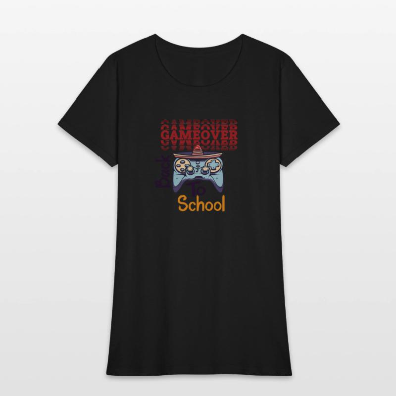 game over back to school funny design