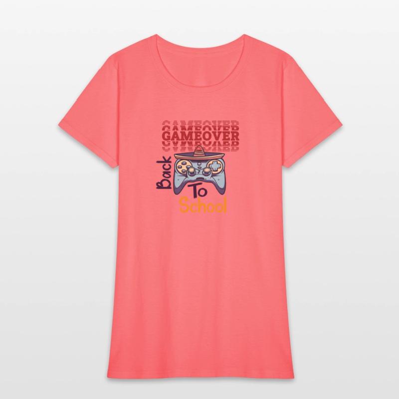 game over back to school funny design