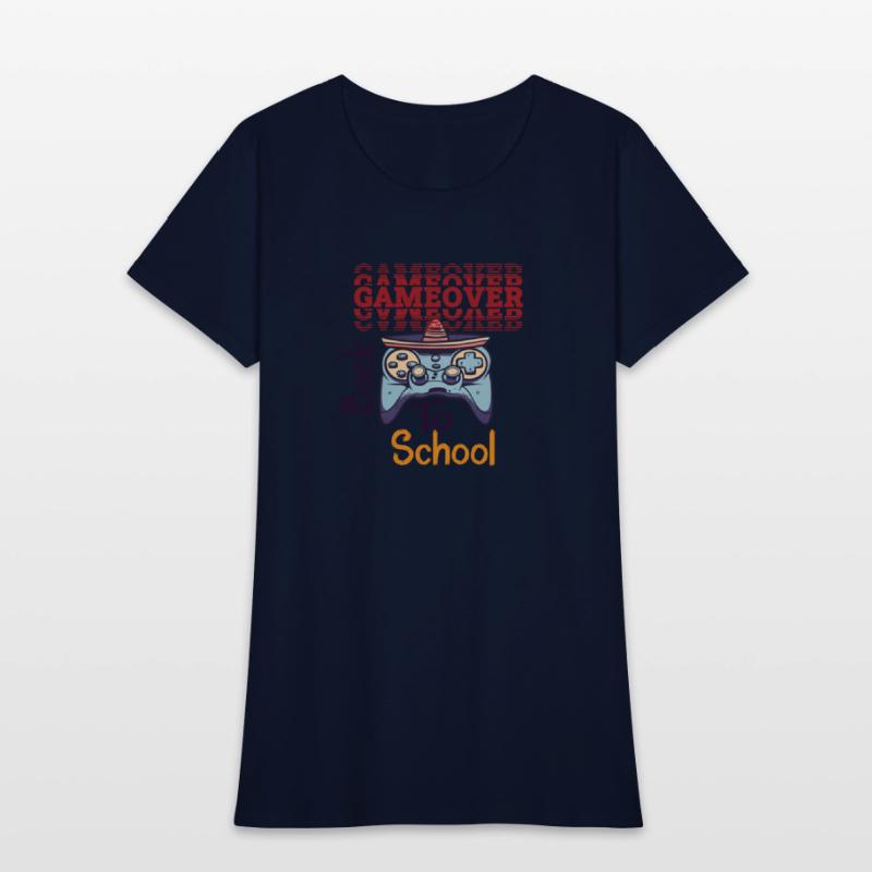 game over back to school funny design