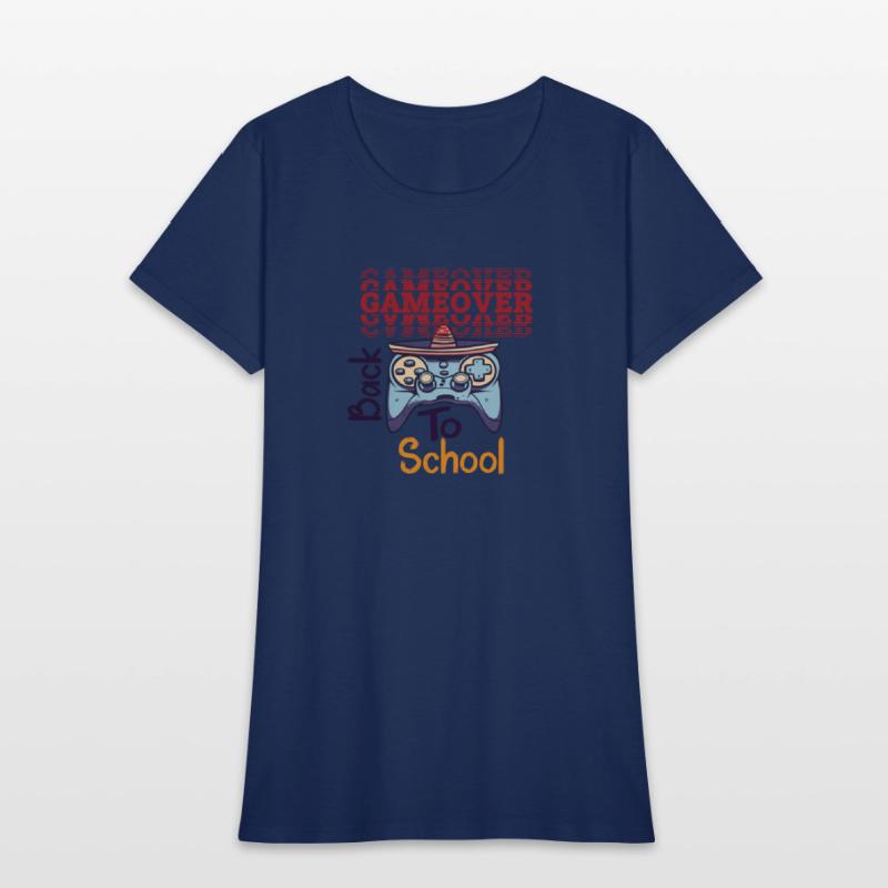 game over back to school funny design