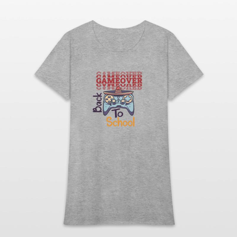 game over back to school funny design