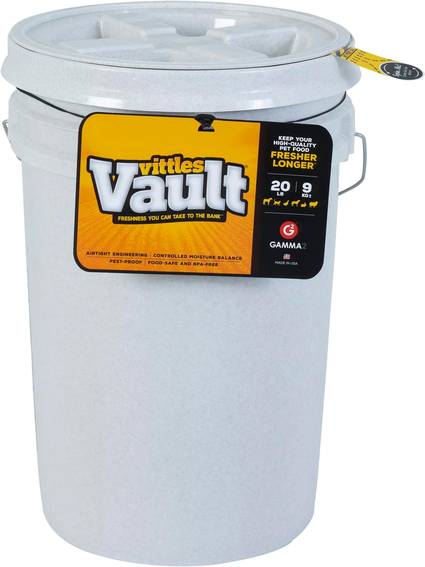 Gamma2 Vittles Vault Dog Food Storage Container, U - Latest Style