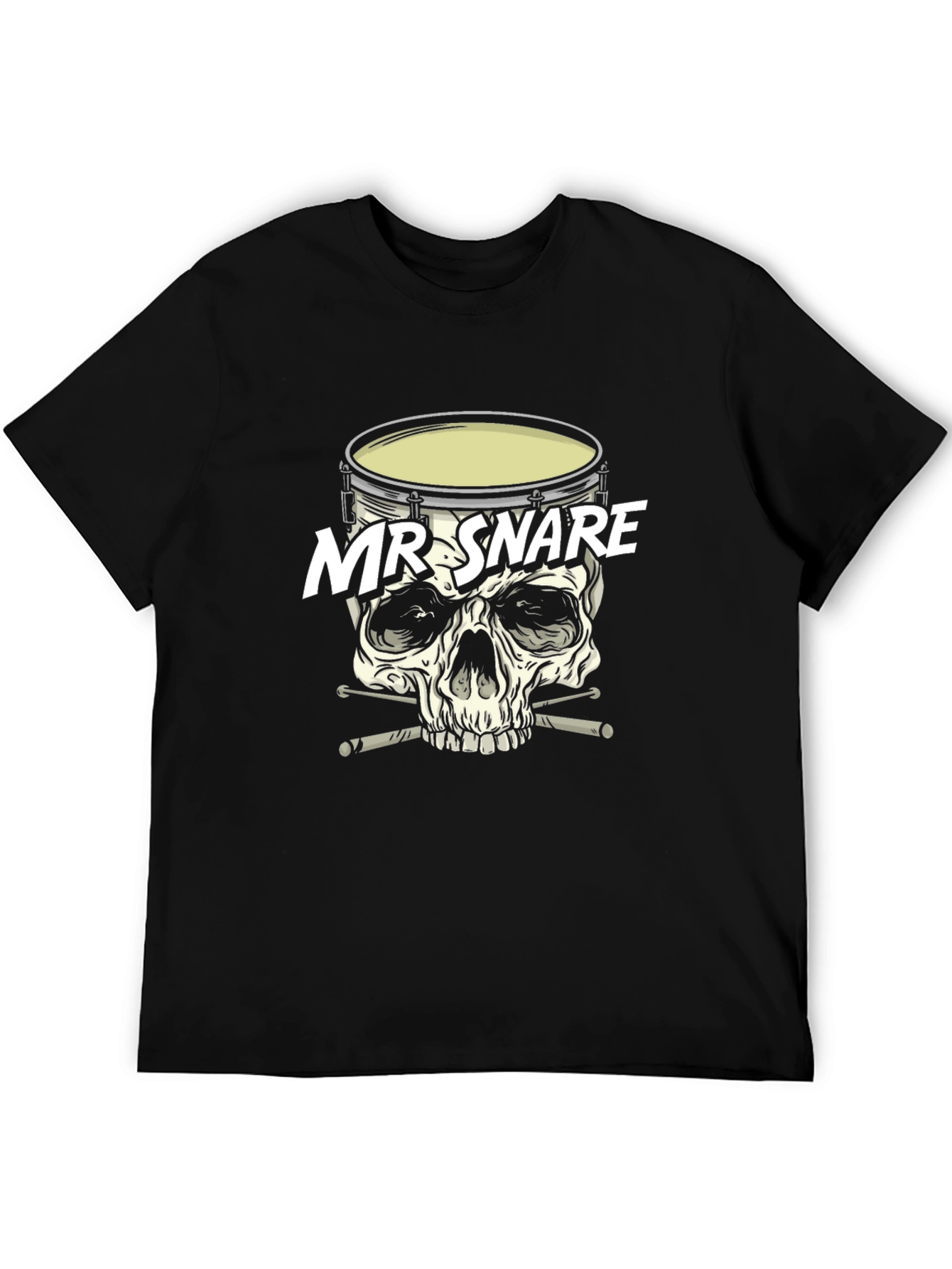 Mr. Snare Drum Skull Graphic T-Shirt