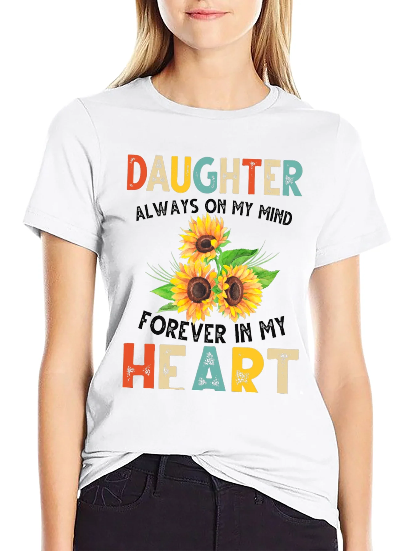Daughter Sunflower Graphic T-Shirt