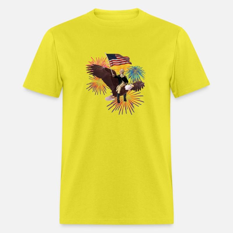 George Washington Riding An Eagle With A Flag 4Th