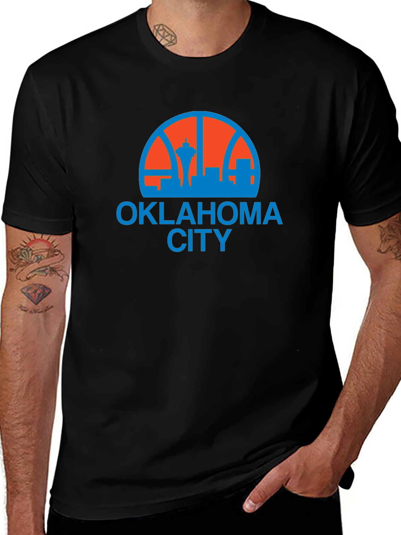 Oklahoma City Skyline Graphic Tee - Black