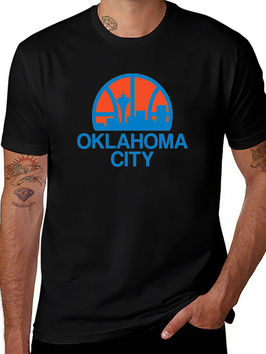 Oklahoma City Skyline Graphic Tee - Black