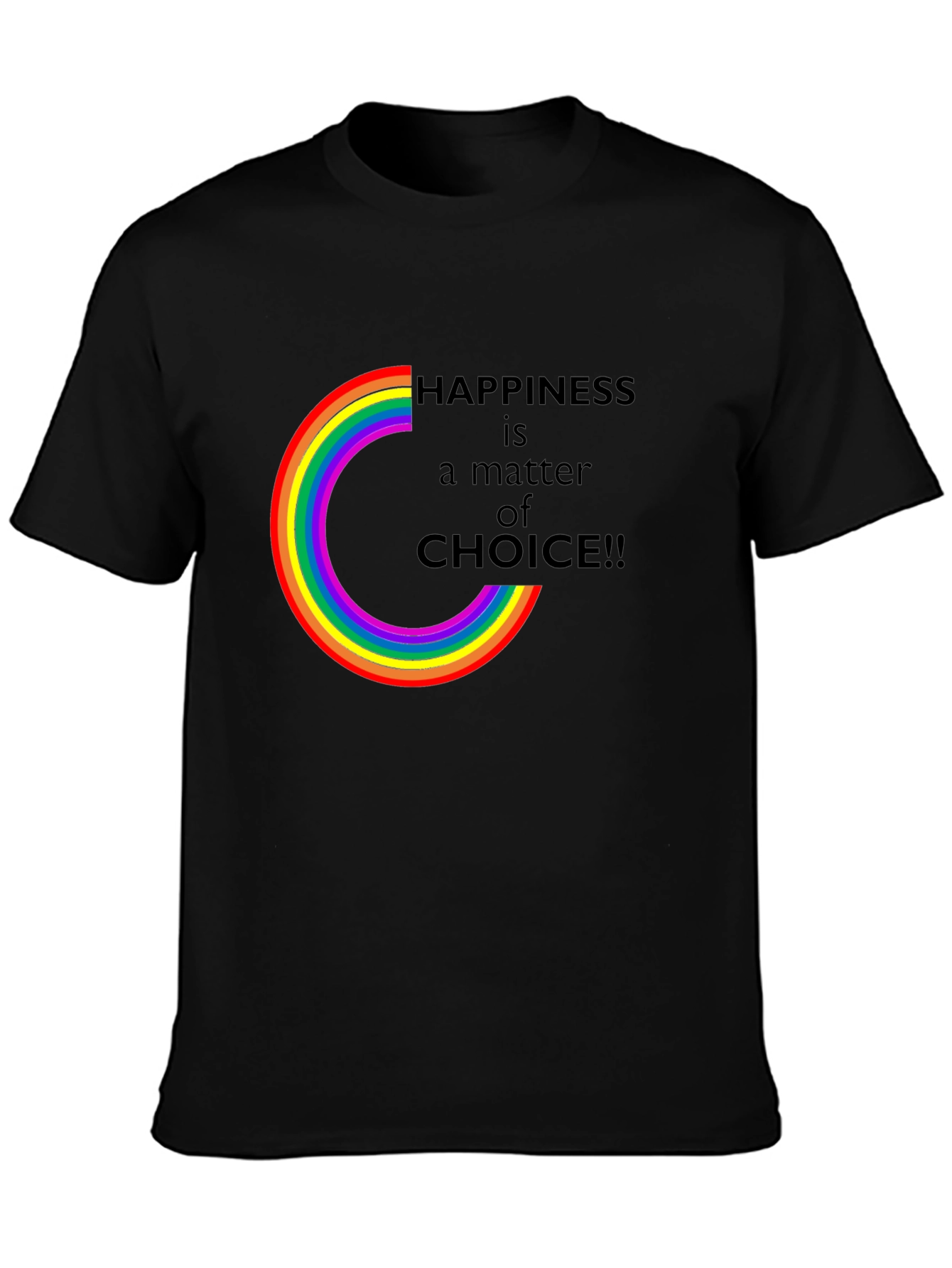 Happiness Choice Rainbow Graphic Tee - Unisex