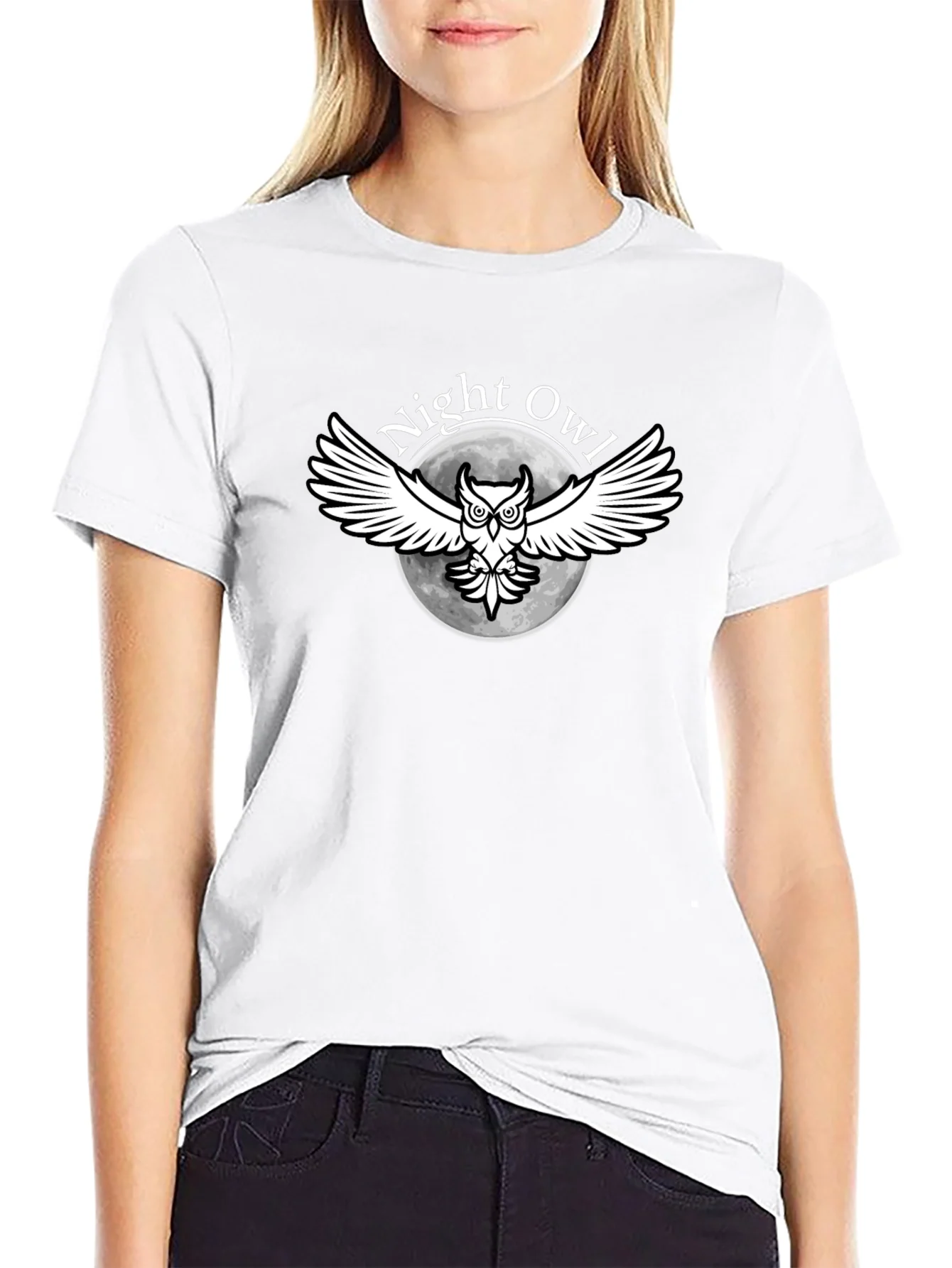 Night Owl Graphic T-Shirt - Black