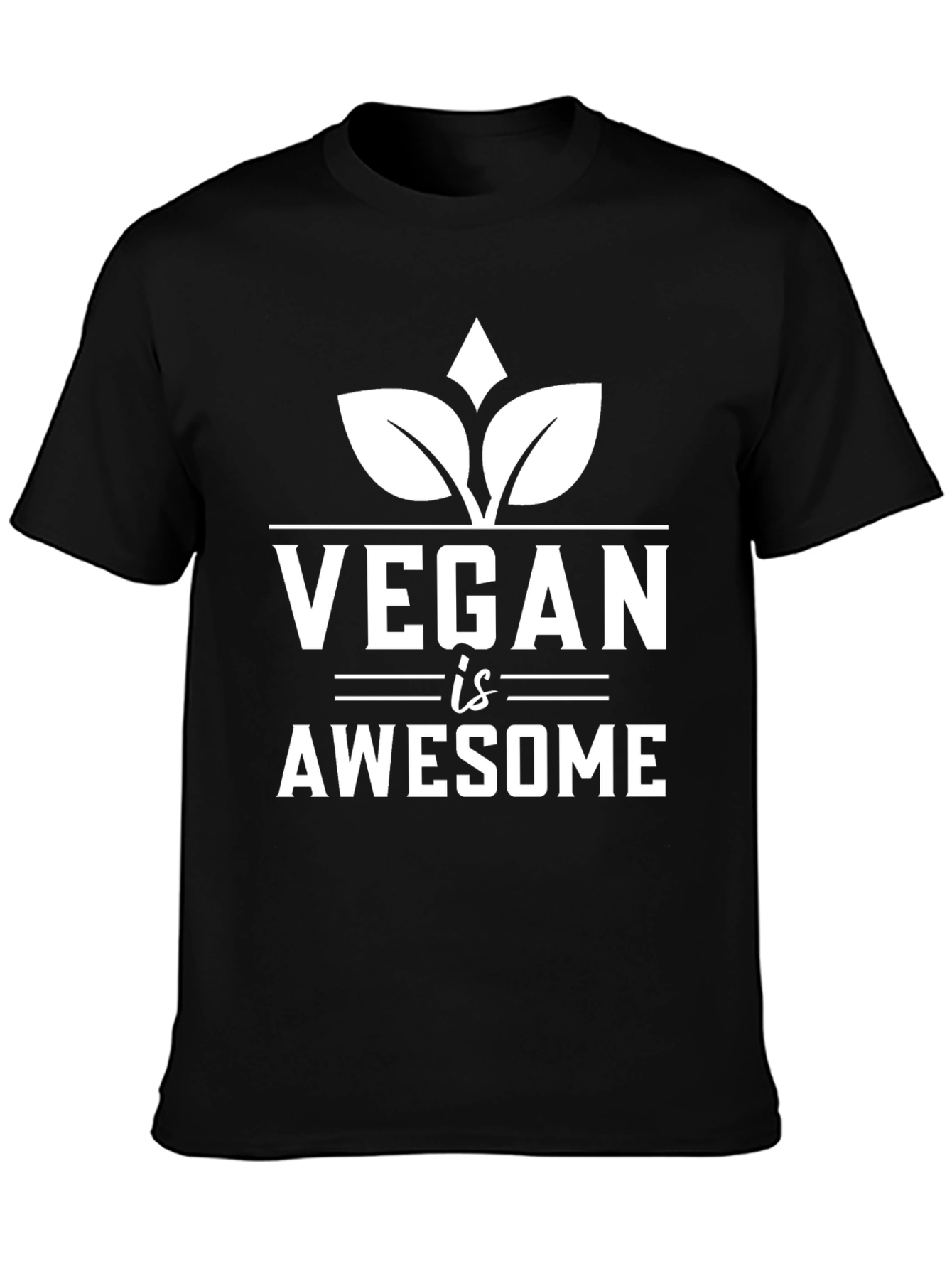 Vegan is Awesome T-Shirt - Unisex Black Tee