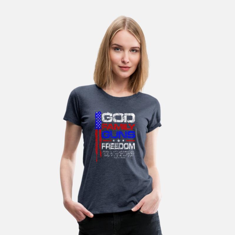 God Family Guns Freedom Conservative American Flag