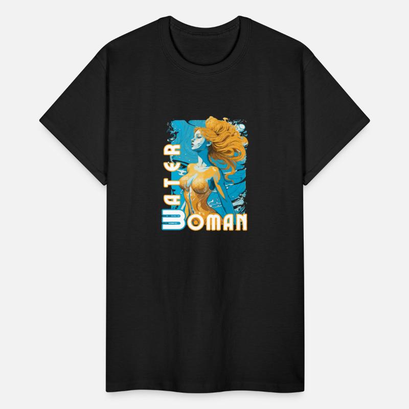 Golden Water Nymph - Art Print - Water Woman Essen