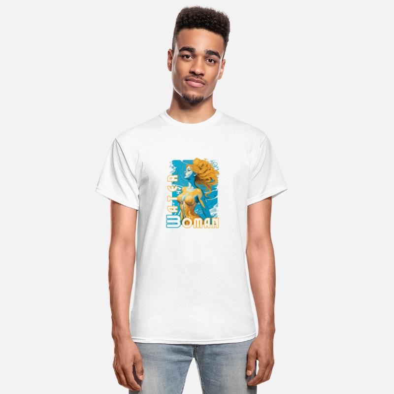 Golden Water Nymph - Art Print - Water Woman Essen
