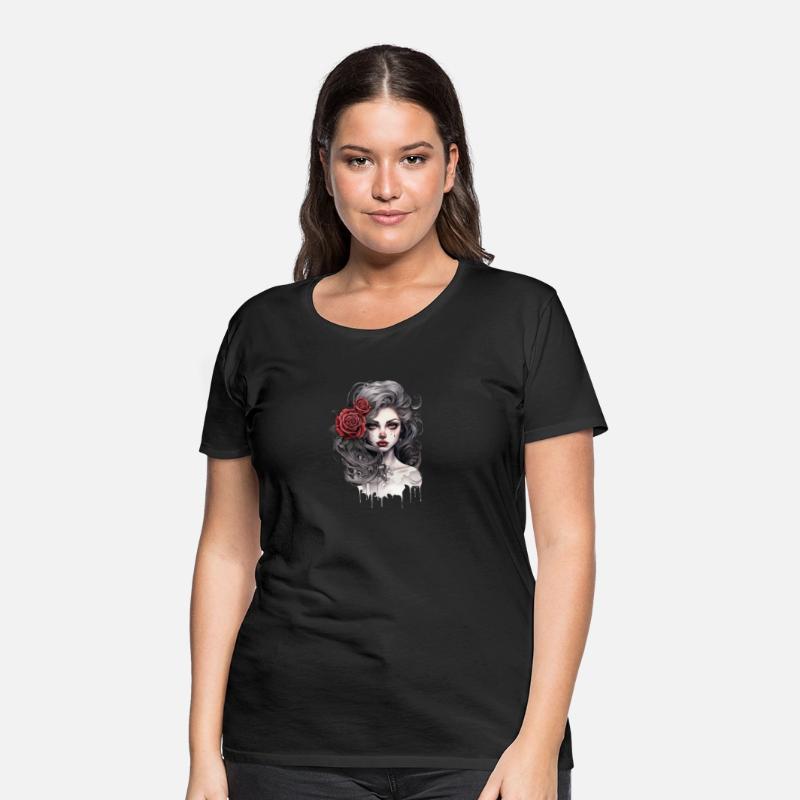 Gothic Rose Queen Illustration Graphic Beauty