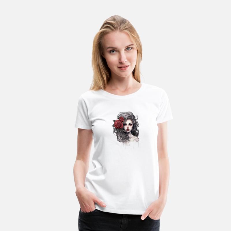 Gothic Rose Queen Illustration Graphic Beauty