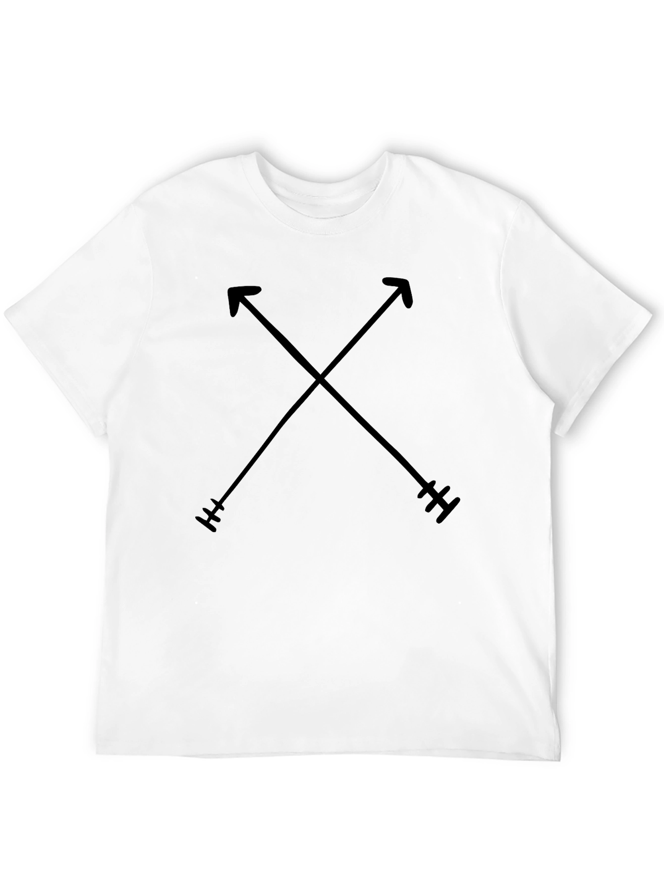 Crossed Arrows Graphic Tee - Black Casual Shirt