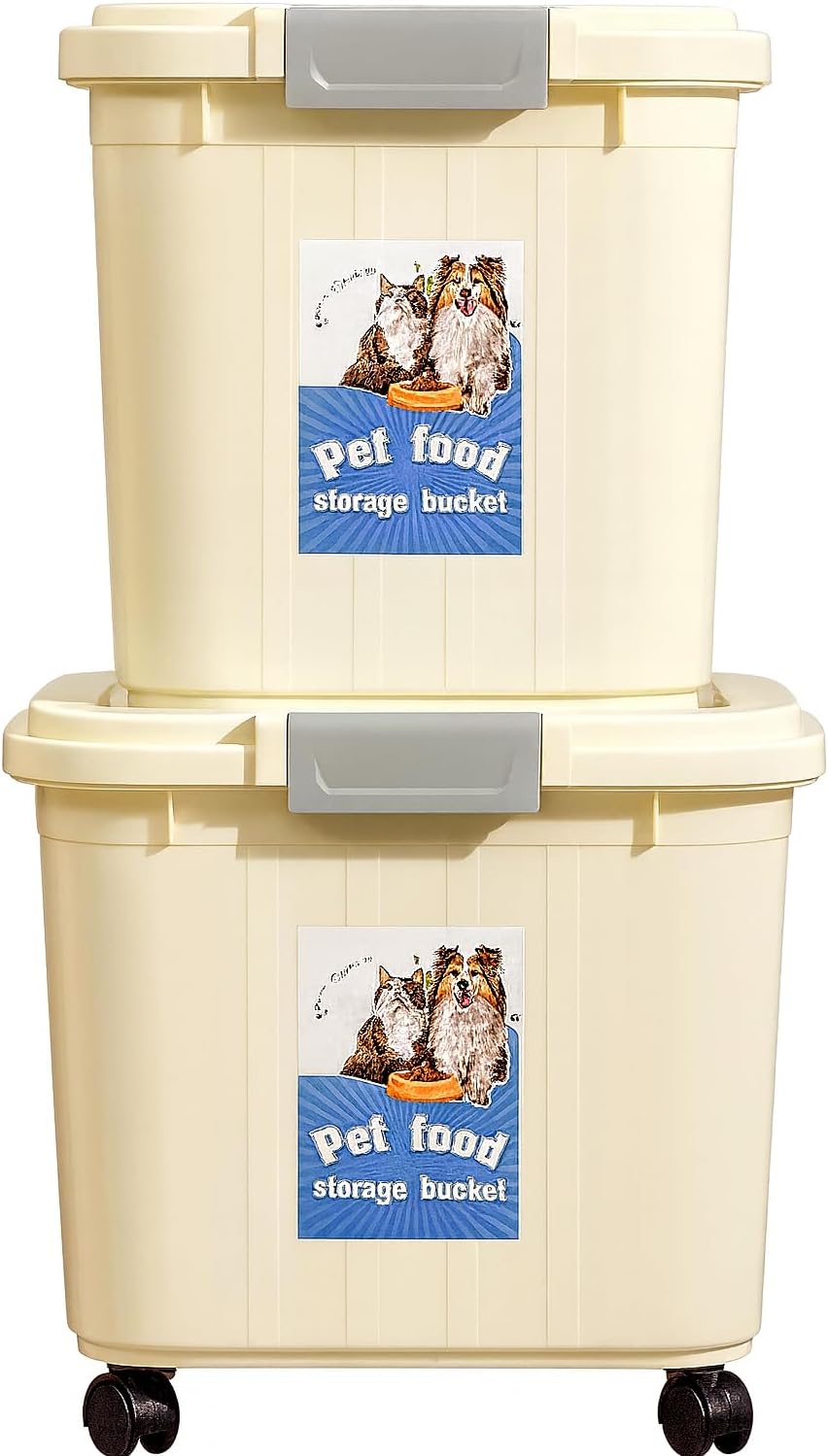 Greenfields 2-Piece Pet Food Storage Bin Set – Sta - Premium Quality