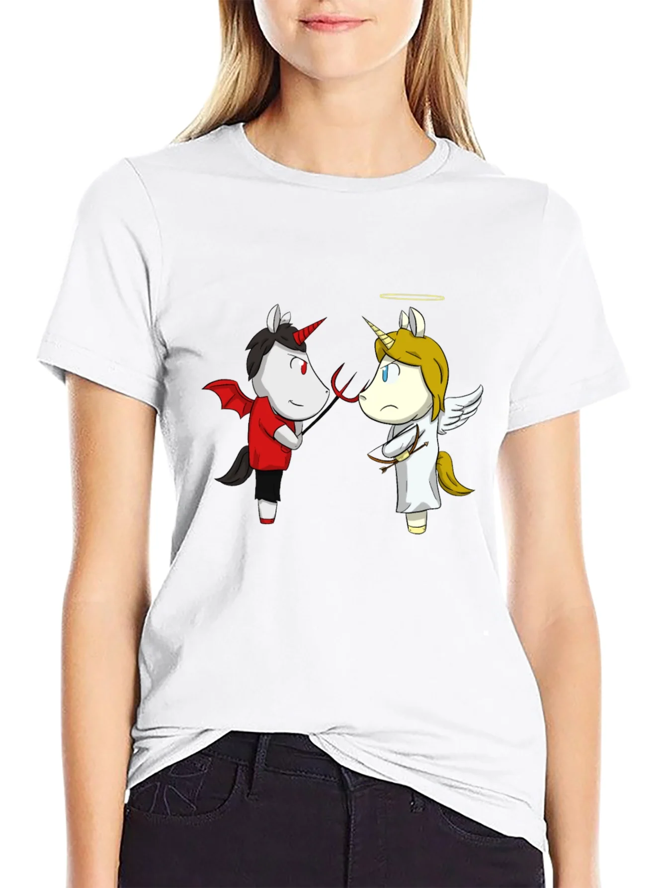 Angel and Devil Unicorn T-Shirt