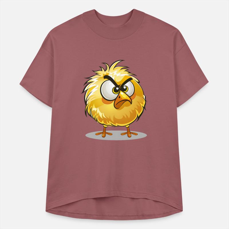 Grumpy Kawaii Adorable Cartoon Chick