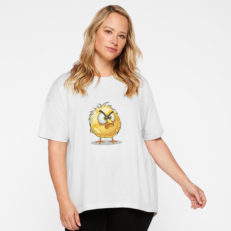 Grumpy Kawaii Adorable Cartoon Chick