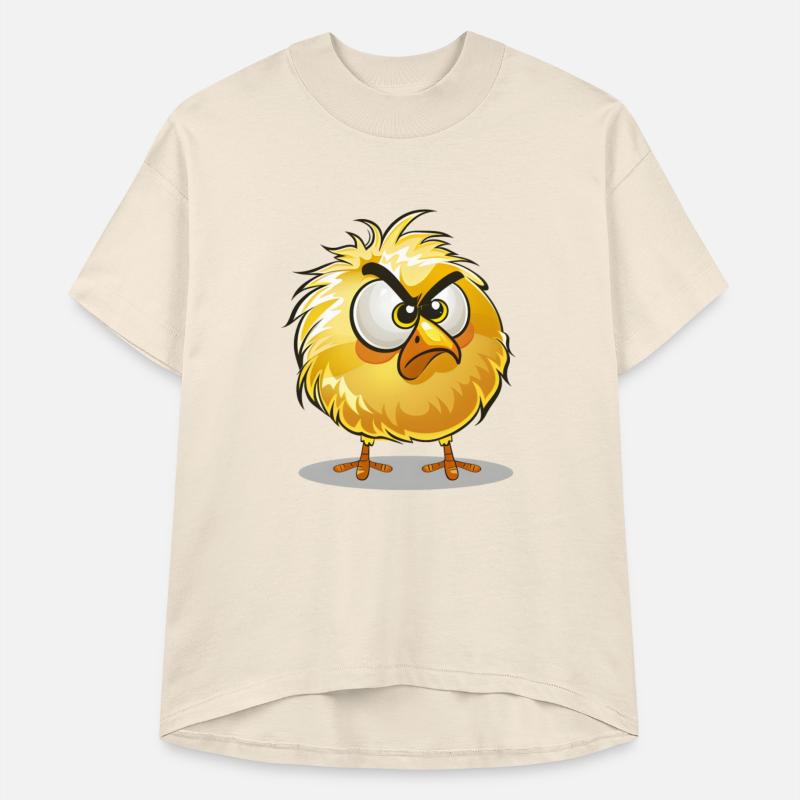 Grumpy Kawaii Adorable Cartoon Chick