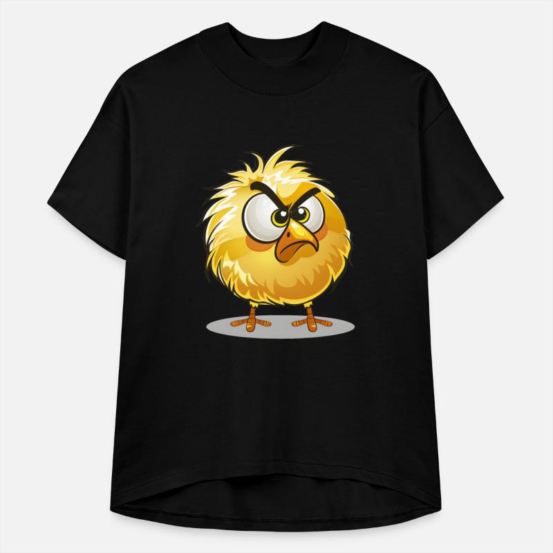 Grumpy Kawaii Adorable Cartoon Chick