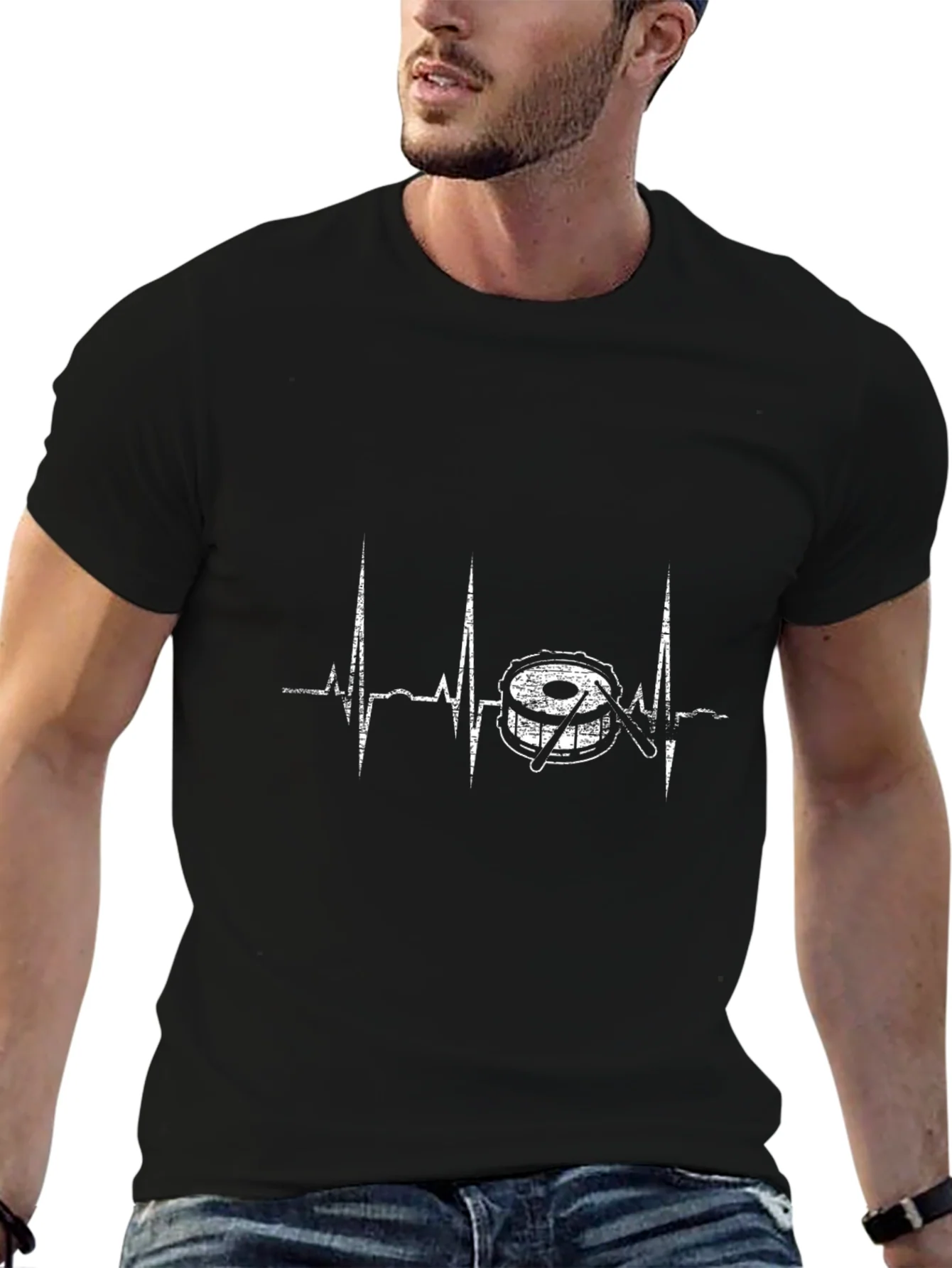 Drum Heartbeat T-Shirt - Music Lover Tee