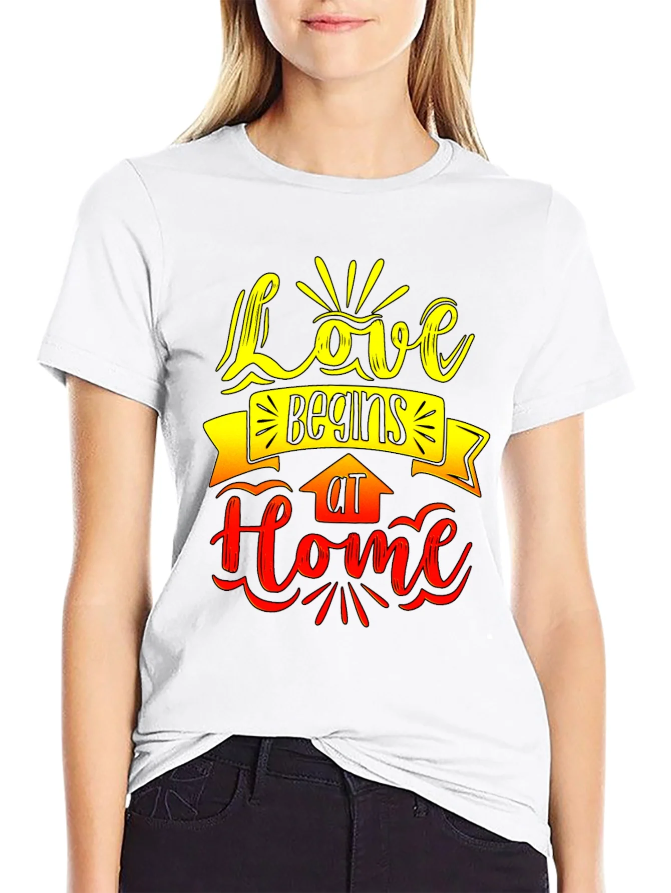Love Begins At Home Graphic Tee
