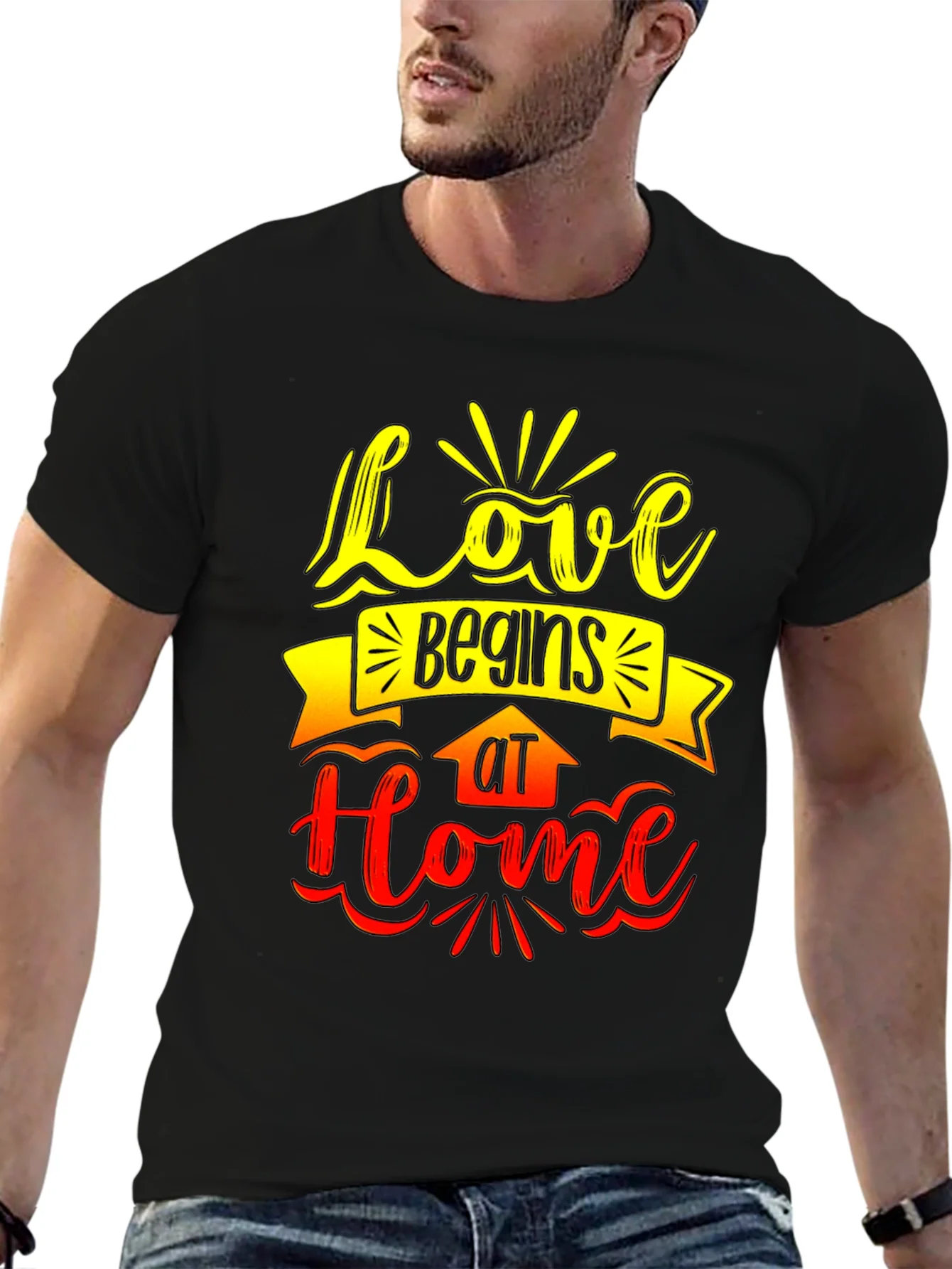 Love Begins At Home Graphic Tee
